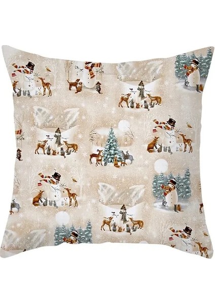 TPR478-16 2023 Mutlu Yeni Yıl Dekor 45X45 cm Noel Yastık Kılıfı Minder Örtüsü Merry Christmas Süslemeleri Ev Için Doğum Noel Dekorasyon (Yurt Dışından)