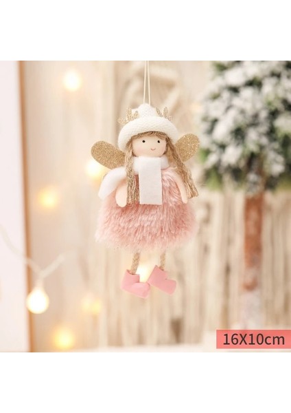 21-016-PEMBE Yeni Yıl 2023 Noel Hediyesi Sevimli Melek Bebek Noel Ağacı Süsleri Noel Noel Dekorasyon Ev Için Doğum Navidad 2022 Çocuklar Hediye (Yurt Dışından)