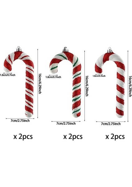 Şeker Kamışı Karışımı 6 Adet 6 Adet Noel Asılı Şeker Topları Kırmızı Beyaz Şeker Kolye Ev Partisi Noel Ağacı Süslemeleri Navidad Kış Yeni Yıl 2023 (Yurt Dışından) fiyatları