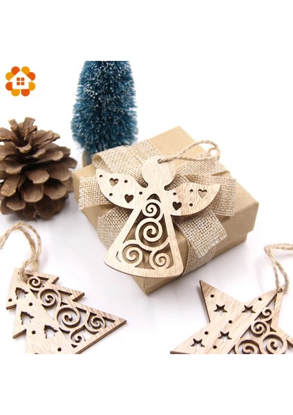 Kar Taneleri 6 Adet Avrupa Hollow Noel Kar Taneleri Ahşap Kolye Süsler Noel Ağacı Süsleme Noel Partisi Süslemeleri Çocuklar Için Hediye (Yurt Dışından)