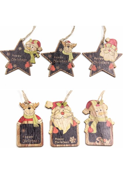 Kar Taneleri 6 Adet Avrupa Hollow Noel Kar Taneleri Ahşap Kolye Süsler Noel Ağacı Süsleme Noel Partisi Süslemeleri Çocuklar Için Hediye (Yurt Dışından)