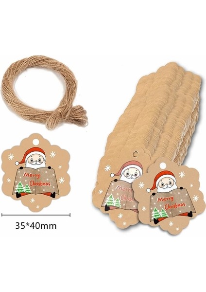 F 100 Adet Merry Christmas Etiketleri Kraft Kağıt Kartı Hediye Etiketi Halat Noel Ağacı Askı Süsleri Noel Yeni Yıl 2023 Dekorasyon (Yurt Dışından) fiyatları