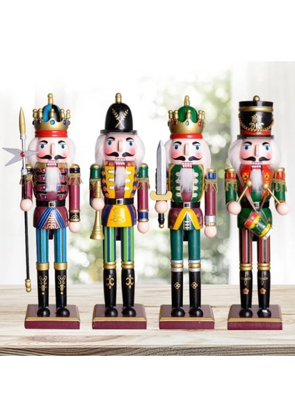 30 cm 30/38 cm Noel Fındıkkıran Asker Bebek Ahşap Vintage Kukla Yaratıcı El Sanatları Hediye Noel Süslemeleri Ev Süsleme (Yurt Dışından) fiyatları