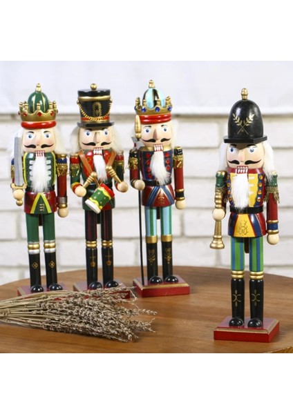 30 cm 30/38 cm Noel Fındıkkıran Asker Bebek Ahşap Vintage Kukla Yaratıcı El Sanatları Hediye Noel Süslemeleri Ev Süsleme (Yurt Dışından) modelleri