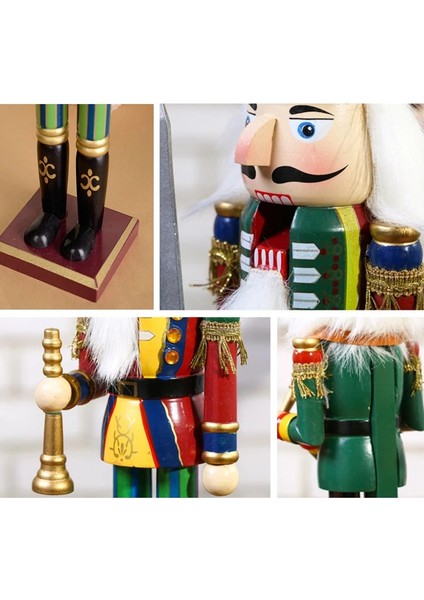 30 cm 30/38 cm Noel Fındıkkıran Asker Bebek Ahşap Vintage Kukla Yaratıcı El Sanatları Hediye Noel Süslemeleri Ev Süsleme (Yurt Dışından) indirimleri