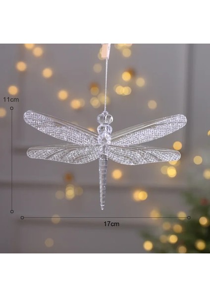 M Kar Tanesi Saçağı Bırak Süsler Kristal Yılbaşı Ağacı Şeffaf Dekorasyon Kolye Noel Ev Dekorasyonu Navidad 2023 (Yurt Dışından)