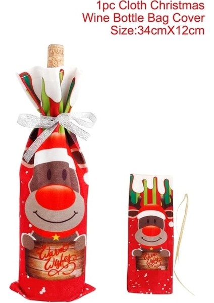 Şarap Şişesi Seti 26 Qıfu Noel Şarap Şişesi Seti Ev Için Mutlu Noel Dekor 2023 Navidad Noel Noel Süsleri Noel Hediyeleri Yeni Yıl 2024 (Yurt Dışından)