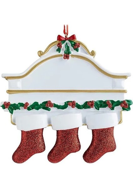 B Reçine Noel Süsler Dıy El Yazısı Aile Noel Ağacı Asılı Sarkık Süsler Şömine Noel Çorap Navidad Süslemeleri (Yurt Dışından)