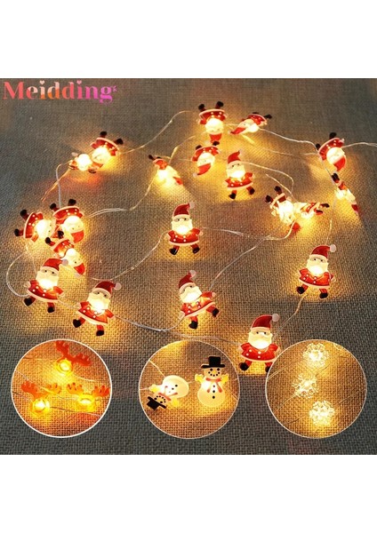 2 M Yapraklar Işık Noel LED Dize Işıklar Noel Baba Kar Taneleri Kardan Adam Noel Ağacı Peri Işıkları Garland Noel Süslemeleri Ev Için Navidad (Yurt Dışından)