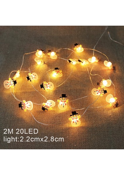 2 M Yapraklar Işık Noel LED Dize Işıklar Noel Baba Kar Taneleri Kardan Adam Noel Ağacı Peri Işıkları Garland Noel Süslemeleri Ev Için Navidad (Yurt Dışından)