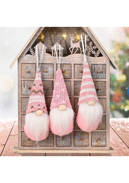 Beyaz Noel Deco Noel Mini Gnome Yüzü Olmayan Orman Yaşlı Adam Bebek Kolye 2023 Merry Christmas Natal Noel Noel Ağacı Dekor Navidad (Yurt Dışından)