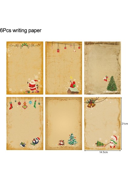 6 Adet Mektup Kağıdı 6 Adet Vintage Noel Kraft Mektup Kağıdı Noel Baba Kardan Adam Mektup Pedi Hediye Zarflar Noel Partisi Dıy Davetiye Tebrik Kartı (Yurt Dışından) fiyatları