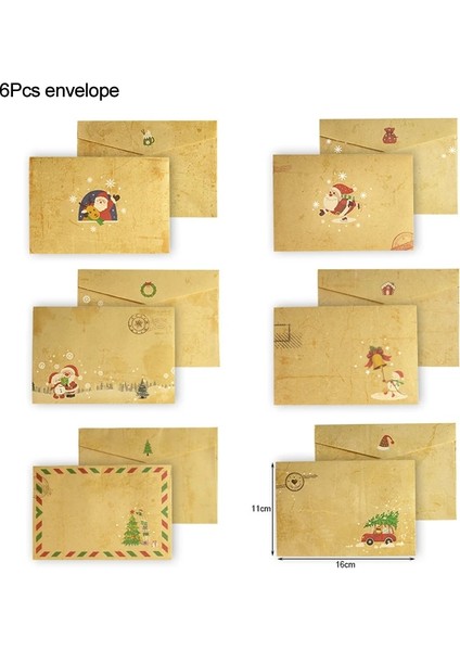 6 Adet Mektup Kağıdı 6 Adet Vintage Noel Kraft Mektup Kağıdı Noel Baba Kardan Adam Mektup Pedi Hediye Zarflar Noel Partisi Dıy Davetiye Tebrik Kartı (Yurt Dışından) modelleri