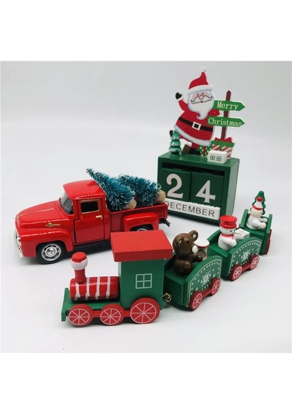 Beyaz 2023 Yeni Yıl Hediyeleri Noel Kırmızı Kamyon Süsleri Çocuk Oyuncakları Yılbaşı Hediyeleri Vintage Metal Araba Noel Takvimi Tren 2022 Navidad (Yurt Dışından) modelleri