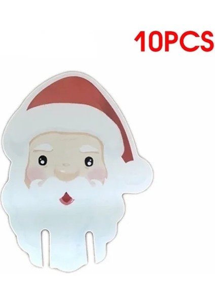 Stil 4 10 Adet Şarap Bardağı Kartı Yılbaşı Dekoru Noel Baba Şapkası Cam Dekor Noel Ağacı Kardan Adam Ev Dekorasyon Dekor Noel Aksesuarları (Yurt Dışından)