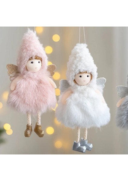 Hy-Gray D2 Yeni Melek Bebek Noel Ağacı Asılı Süsler Dekor Noel Baba Kardan Adam Kolye Dekorasyon Ev Navidad 2022 Araba Süsleme Için (Yurt Dışından)