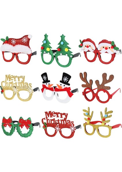 9 Adet 9 Adet Merry Christmas Gözlük Çerçevesi Noel Partisi Dekorasyonu Fotoğraf Kabini Sahne Gözlük 2022 Navidad Yeni Yıl Malzemeleri Çocuklar Hediye (Yurt Dışından) fiyatları