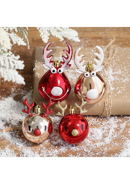 6 Adet-A Noel Ağacı Süsler Beyaz Melek Bebek Kar Taneleri Kırmızı Altın Elk Topu Noel Ağacı Asılı Dekorasyon Yeni Yıl 2023 Çocuk Oyuncakları (Yurt Dışından) modelleri