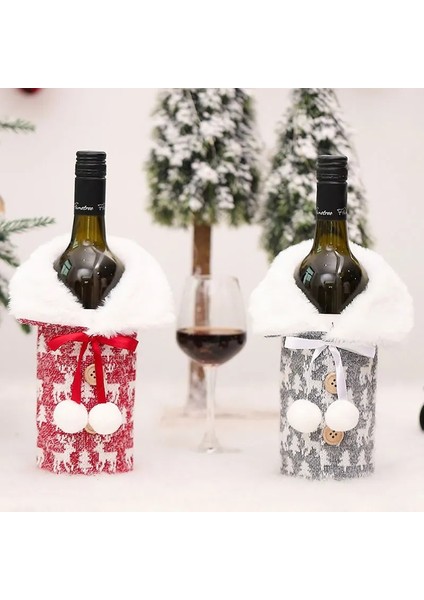 88-Red-Yeni Yıl 2023 Hediye Yeni Noel Şarap Şişesi Toz Kapağı Noel Noel Süslemeleri Ev Için Navidad 2022 Yemeği Masa Dekor (Yurt Dışından) modelleri