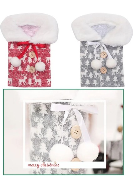 88-Red-Yeni Yıl 2023 Hediye Yeni Noel Şarap Şişesi Toz Kapağı Noel Noel Süslemeleri Ev Için Navidad 2022 Yemeği Masa Dekor (Yurt Dışından) fırsatları