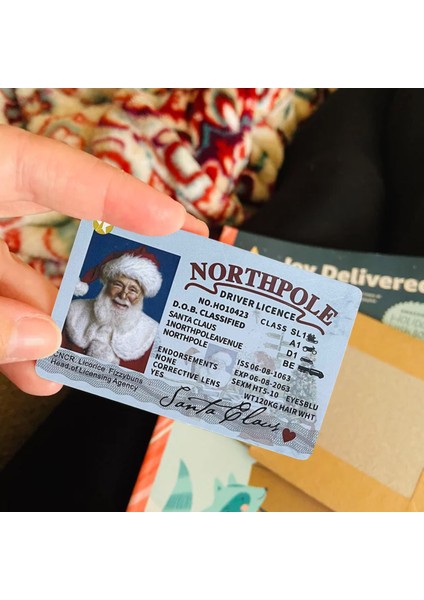 D 3 Adet 1/2/3 Adet Noel Baba Uçuş Lisans Kartı Noel Arifesi Ehliyet Noel Hediyesi Çocuklar Için Mutlu Noeller Süslemeleri (Yurt Dışından)