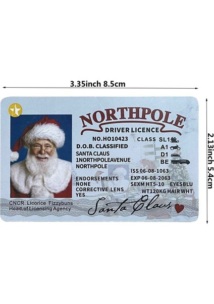 D 3 Adet 1/2/3 Adet Noel Baba Uçuş Lisans Kartı Noel Arifesi Ehliyet Noel Hediyesi Çocuklar Için Mutlu Noeller Süslemeleri (Yurt Dışından)