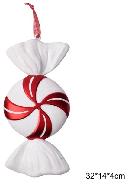 Bir Festival Parti Dekoru Tatlı Hediye Noel Dev Kırmızı Beyaz Tatlı Şeker Kamışı Süs Noel Ağacı Ev Düğün Ekran Süslemeleri (Yurt Dışından)