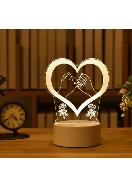 La Gou USB Sıcak Beyaz Noel Süslemeleri Ev Ağacı Elk Noel 3D Akrilik USB Gece Lambası Noel Hediyesi Navidad 2021 Yeni Yıl Ev Dekorasyonu Çelenk (Yurt Dışından)