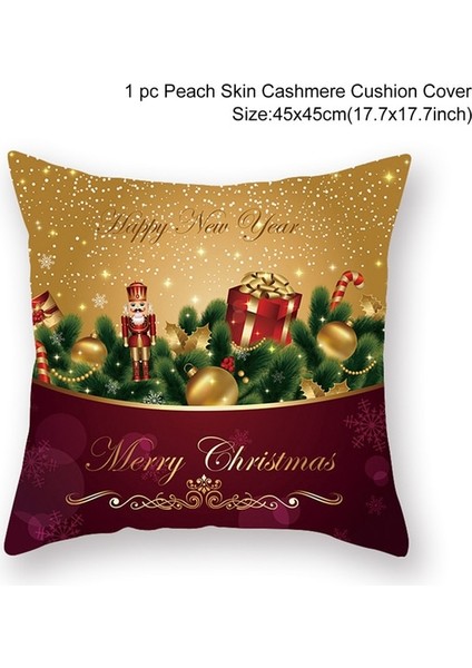 Stil 5 Noel Minder Örtüsü Merry Christmas Süslemeleri Ev 2020 Noel Süs Noel Hediyesi Navidad Mutlu Yıllar 2021 (Yurt Dışından)
