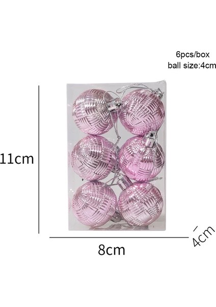 4 M-Pembe Top 6 Adet/grup Noel Ağacı Kolye Galvanik Kırmızı Lolipop Şeker Noel Noel Çocuk Hediye Noel Ev Dekor Yeni Yıl 2023 Navidad (Yurt Dışından) fiyatları