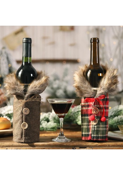 65-Beyaz Noel Şarap Şişesi Toz Kapağı Noel Navidad Noel Dekorasyonu Ev Yemeği Dekor Için Noel Hediyesi Ağacı Süsleme Yeni Yıl 2023 (Yurt Dışından) indirimleri
