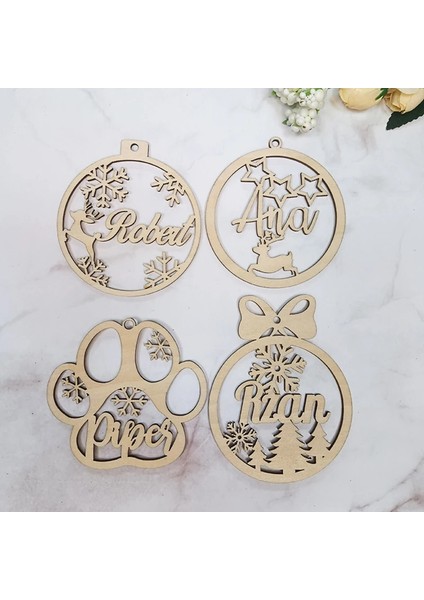 E 20 Adet Kişiselleştirilmiş Noel Kar Tanesi Topu Özel Lazer Kesim Baubles Farklı Isim Süs Noel Asılı Hediye Ağacı Ahşap Etiketler (Yurt Dışından) fırsatları