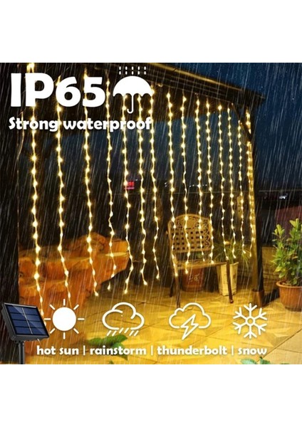Renkli 3X1M 100LED Güneş Perdesi Işık Açık Su Geçirmez LED Güneş Enerjisi Peri Garland Dize Işıkları Yard Bahçe Noel Partisi Düğün Için (Yurt Dışından) fiyatları