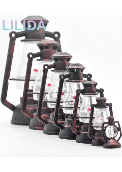 Gül Altın 11 cm Hiçbir Işık Minyatür Gaz Lambası Dollhouse Aksesuarları Mini Gazyağı Fener Bebek Evi Dekor Sahne Süsler Oyna Pretend (Yurt Dışından) modelleri