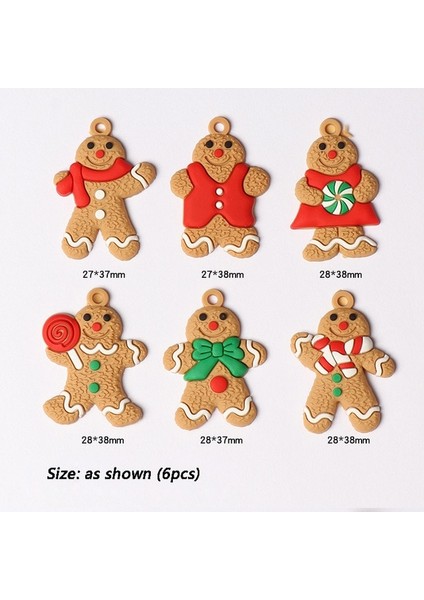 Stil 7 1 Takım Zencefilli Kurabiye Adam Süsler Noel Ağacı Süslemeleri Için Küçük Boy Zencefil Asılı Takılar Noel Ağacı Süsleme Holiday Deco (Yurt Dışından)
