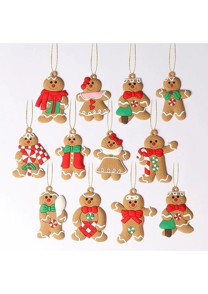 Stil 7 1 Takım Zencefilli Kurabiye Adam Süsler Noel Ağacı Süslemeleri Için Küçük Boy Zencefil Asılı Takılar Noel Ağacı Süsleme Holiday Deco (Yurt Dışından)
