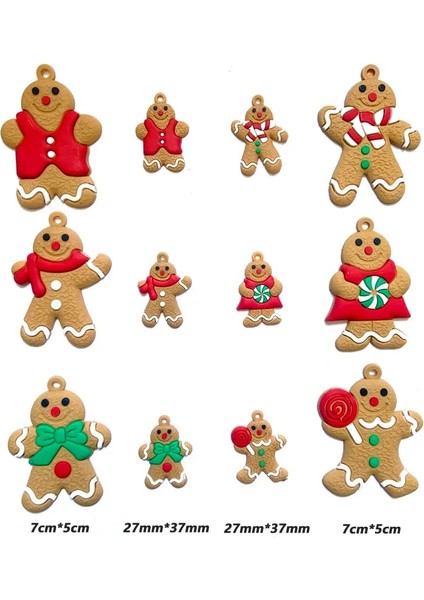 Stil 7 1 Takım Zencefilli Kurabiye Adam Süsler Noel Ağacı Süslemeleri Için Küçük Boy Zencefil Asılı Takılar Noel Ağacı Süsleme Holiday Deco (Yurt Dışından)