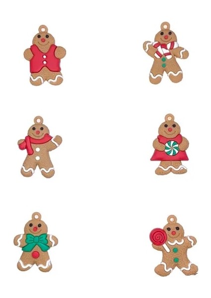 Stil 7 1 Takım Zencefilli Kurabiye Adam Süsler Noel Ağacı Süslemeleri Için Küçük Boy Zencefil Asılı Takılar Noel Ağacı Süsleme Holiday Deco (Yurt Dışından)