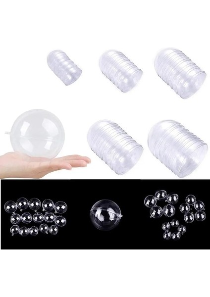 8 cm 5 Adet Noel Şeffaf Top Plastik Noel Ağaçları Açık Top Kutusu Biblo Süsleme Düğün Hediyesi Mevcut Parti Ev Dekorasyon (Yurt Dışından)