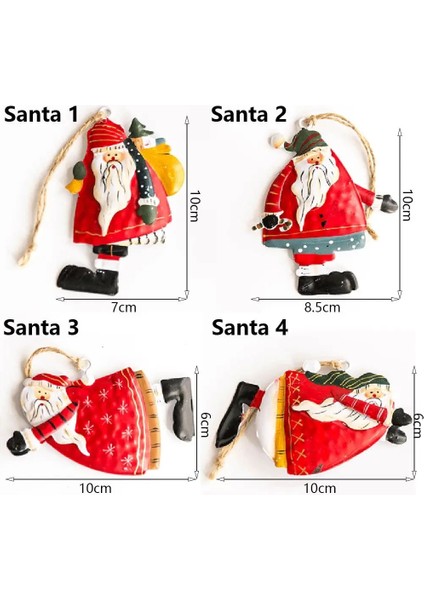Noel Baba 6 Retro Metal Noel Ağacı Süsleme Karşılama Kapı Asılı Kolye Noel Baba Karikatür Melek Bebek Damla Süsler Noel Dekor (Yurt Dışından) fırsatları