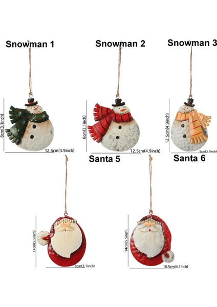 Noel Baba 6 Retro Metal Noel Ağacı Süsleme Karşılama Kapı Asılı Kolye Noel Baba Karikatür Melek Bebek Damla Süsler Noel Dekor (Yurt Dışından) indirimleri
