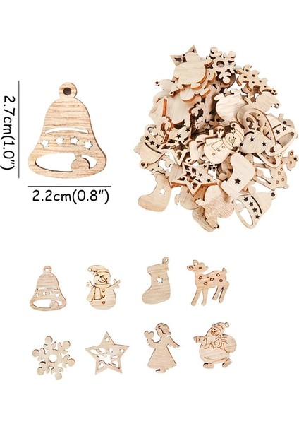 50 Adet Ahşap Çip 50 Adet Navidad Noel Ahşap Cips Noel Baba Kardan Adam Süs Zanaat Noel Süslemeleri Ev Için Noel Doğum Malzemeleri Noel (Yurt Dışından)