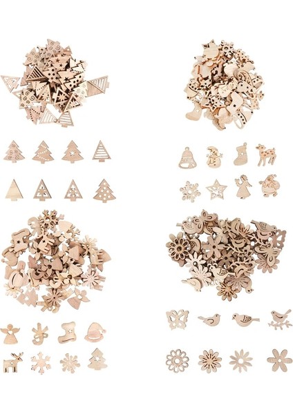 50 Adet Ahşap Çip 50 Adet Navidad Noel Ahşap Cips Noel Baba Kardan Adam Süs Zanaat Noel Süslemeleri Ev Için Noel Doğum Malzemeleri Noel (Yurt Dışından)