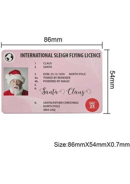 E 10 Adet Yaratıcı Noel Baba Uçuş Lisansı Noel Arifesi Ehliyet Çocuklar Için Noel Hediyesi Ev Noel Ağacı DECOR2022 2023 (Yurt Dışından) fırsatları