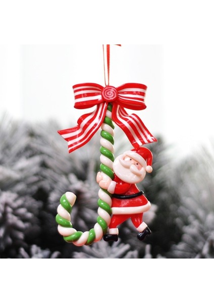 Noel Baba Noel Şeker Kamışı Süs Noel Baba Kardan Adam Elk Noel Ağacı Asılı Kolye Dekorasyon Navidad Yeni Yıl Ev Dekorları (Yurt Dışından)