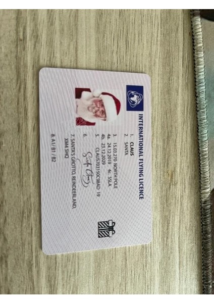 Yaratıcı Bir Noel Baba Uçuş Lisansı Noel Arifesi Ehliyet Hediye Çocuk Çocuk Noel Dekorasyon Ev Dekor 2022 Yeni Yıl (Yurt Dışından)