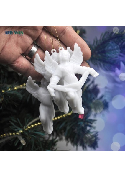 Melek Bebek 3 Adet/takım Geyik Çekme Sepeti Küçük Elk Beyaz Melek Bebek Yılbaşı Ağacı Kolye Ev Noel Partisi Düğün Süslemeleri Çocuklar Hediye Navidad (Yurt Dışından) fırsatları