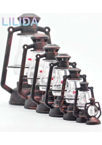Parlak Siyah 9.5 cm Işık Yok Minyatür Pil Lamba Dollhouse Aksesuarları Akülü Gazyağı Lambası Bebek Evi Dekor Sahne Süsler (Yurt Dışından) indirimleri