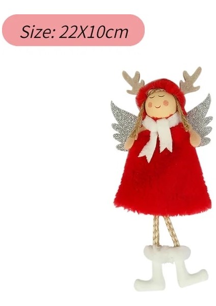 H-5 Yeni Yıl 2022 Dekor Noel Melek Peluş Bebek Oyuncak Yılbaşı Ağacı Süsler Natal Noel Navidad 2023 Yeni Yıl Hediyeleri (Yurt Dışından)