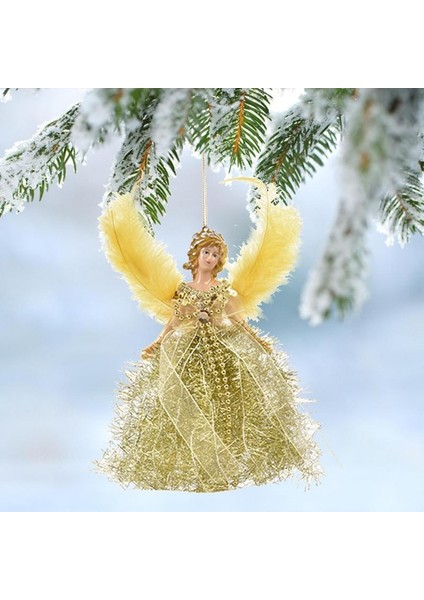 Gümüş Noel Melek Kolye Asılı Melekler Noel Ağacı Süsler Noel Ağacı Melek Topper Kanatlı El Yapımı Tatil Melek (Yurt Dışından) indirimleri
